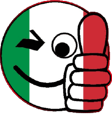 Banderas Europa Italia Nacional Smiley - OK 
