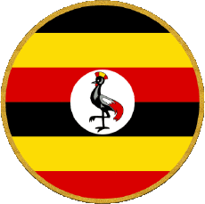 Bandiere Africa Uganda Tondo 