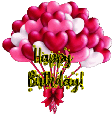 Messages Anglais Happy Birthday Balloons - Confetti 009 