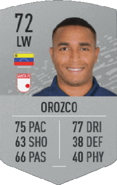 Multimedia Vídeo Juegos F I F A - Jugadores  cartas Venezuela Yohandry Orozco 