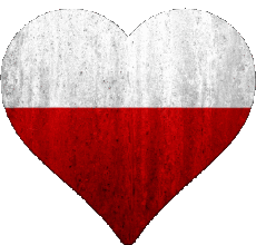 Banderas Europa Polonia Corazón 