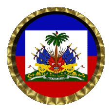 Drapeaux Amériques Haïti Rond - Anneaux 