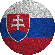 Drapeaux Europe Slovaquie Rond 