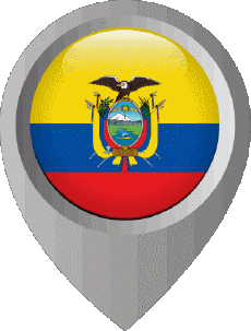 Fahnen Amerika Ecuador Standort-Pin 