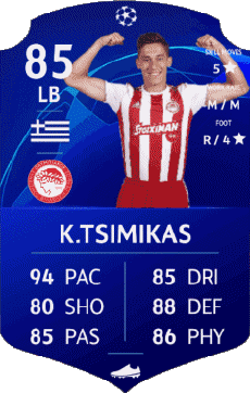 Multi Média Jeux Vidéo F I F A - Joueurs Cartes Grèce Konstantinos Tsimikas 