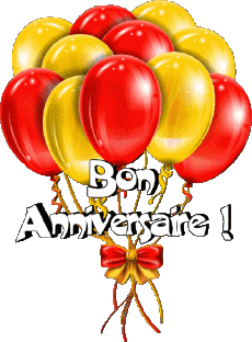 Nachrichten Französisch Bon Anniversaire Ballons - Confetis 007 