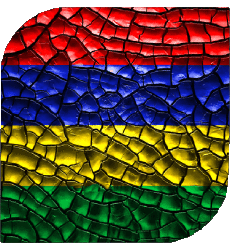 Drapeaux Afrique Maurice Carré 