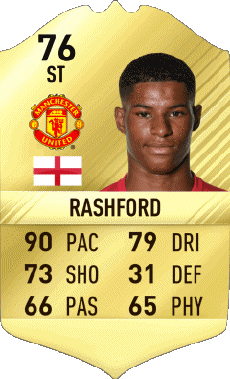 Multimedia Videospiele F I F A - Karten Spieler England Marcus Rashford 