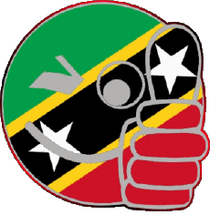 Banderas América Saint Kitts y Nevis Smiley - OK 