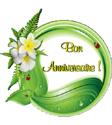 Messages French Bon Anniversaire Floral 011 