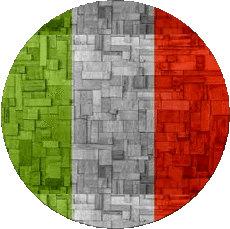 Drapeaux Europe Italie National Rond 