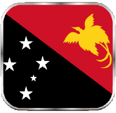Bandiere Oceania Papua Nuova Guinea Quadrato 