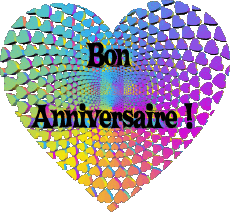 Messagi Francese Bon Anniversaire Coeur 013 