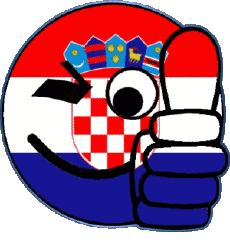 Drapeaux Europe Croatie Smiley - OK 