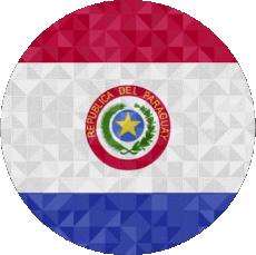 Flags America Paraguay Round 