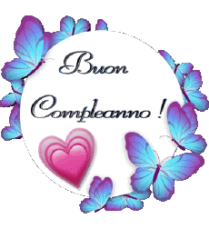 Messages Italian Buon Compleanno Farfalle Transparent Background 010 