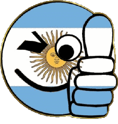 Banderas América Argentina Smiley - OK 
