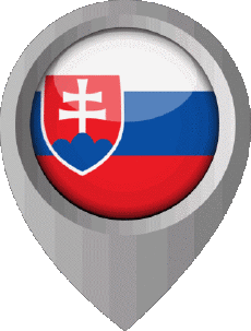 Drapeaux Europe Slovaquie Epingle de Localisation 