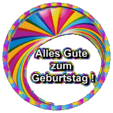 Mensajes Alemán Alles Gute zum Geburtstag Zusammenfassung - geometrisch Fondo transparente 001 