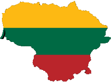 Fahnen Europa Litauen Karte 
