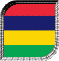 Flags Africa Mauritius Square 