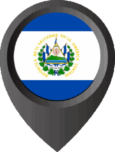 Flags America Salvador Location Pin 