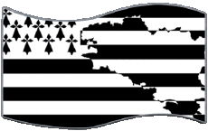 Banderas Francia Regiones Bretaña Rectángulo 