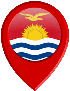 Flags Oceania Kiribati Location Pin 