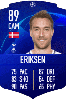 Multimedia Vídeo Juegos F I F A - Jugadores  cartas Dinamarca Christian Eriksen 