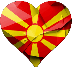 Flags Europe Macedonia Heart 