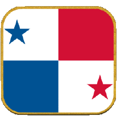 Drapeaux Amériques Panama Carré 