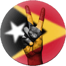 Drapeaux Asie Timor Oriental Rond 