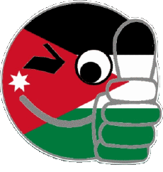 Drapeaux Asie Jordanie Smiley - OK 