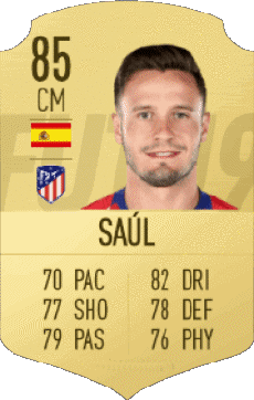 Multi Média Jeux Vidéo F I F A - Joueurs Cartes Espagne Saúl Ñíguez Esclápez 