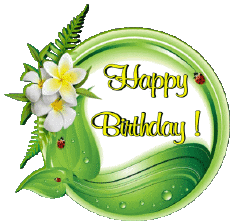 Messages Anglais Happy Birthday Floral 011 