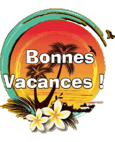 Messagi Francese Bonnes Vacances Sfondo trasparente 01 
