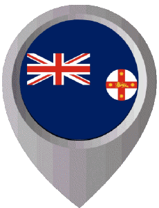 Flags Oceania Australia New South Wales Location Pin 