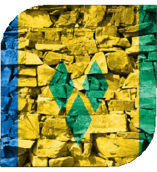 Drapeaux Amériques Saint Vincent et les Grenadines Carré 
