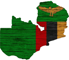 Fahnen Afrika Sambia Karte 