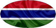 Flags Africa Gambia Oval 01 