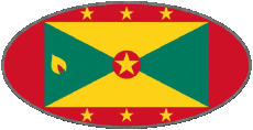 Bandiere America Isole Grenada Ovale 01 