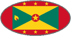 Fahnen Amerika Grenada-Inseln Oval 01 