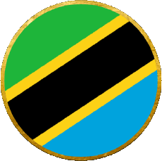 Banderas África Tanzania Rond 