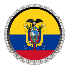 Fahnen Amerika Kolumbien Rund - Ringe 