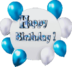 Messages English Happy Birthday Balloons - Confetti 010 