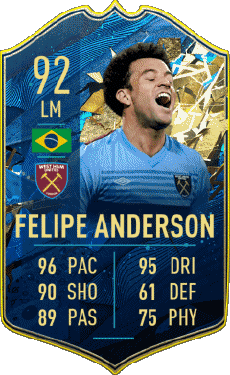 Multimedia Videogiochi F I F A - Giocatori carte Brasile Felipe Anderson Pereira Gomes 