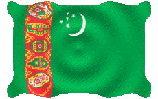 Bandiere Asia Turkmenistan Sventola 