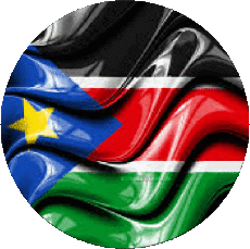 Drapeaux Afrique Soudan Sud Rond 