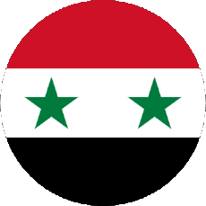 Drapeaux Asie Syrie Rond 