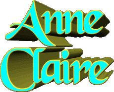 Vorname WEIBLICH - Frankreich A Zusammengesetzter Anne Claire 